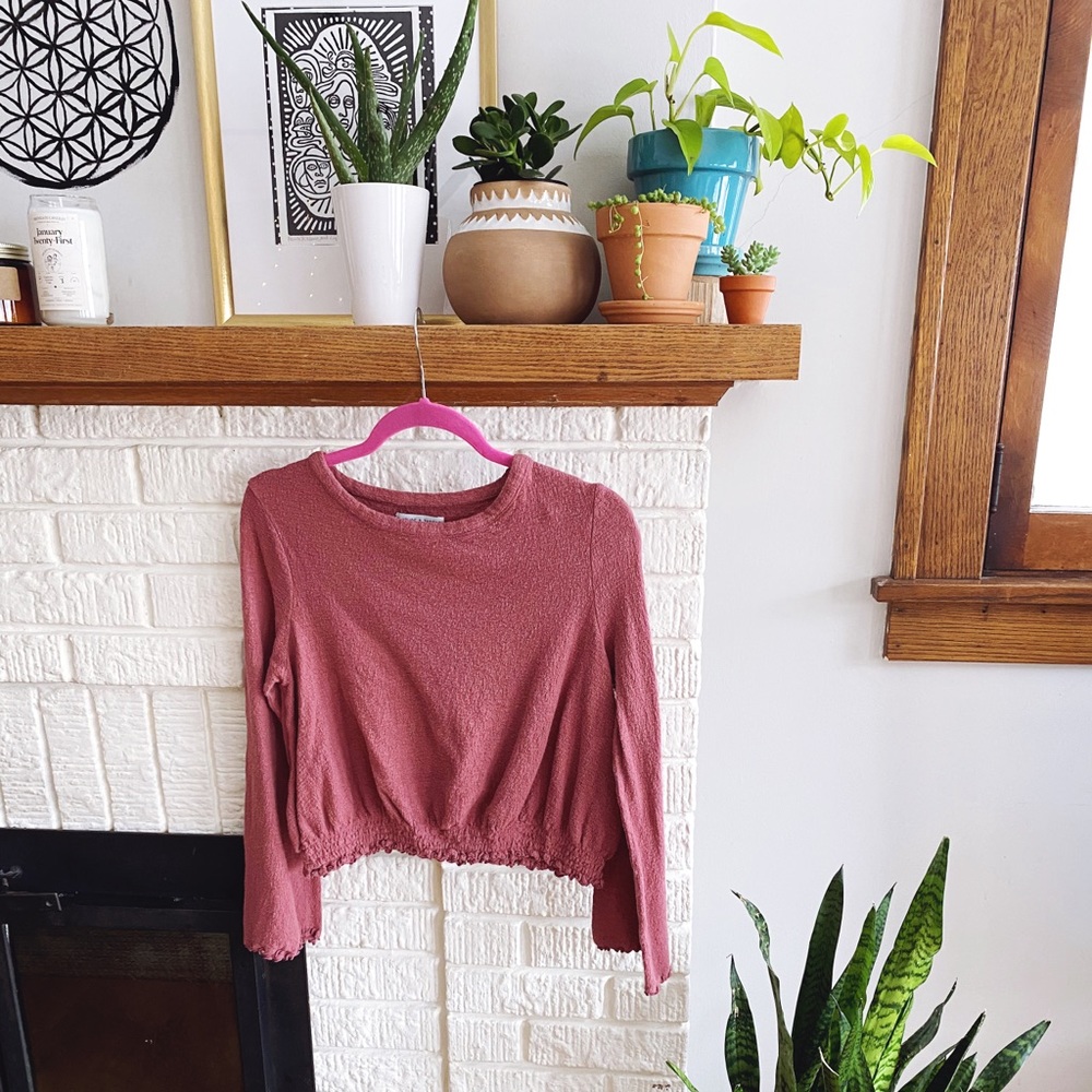 MADEWELL Texture & Thread Smocked Bell-Sleeve Top - Picture 2 of 4
